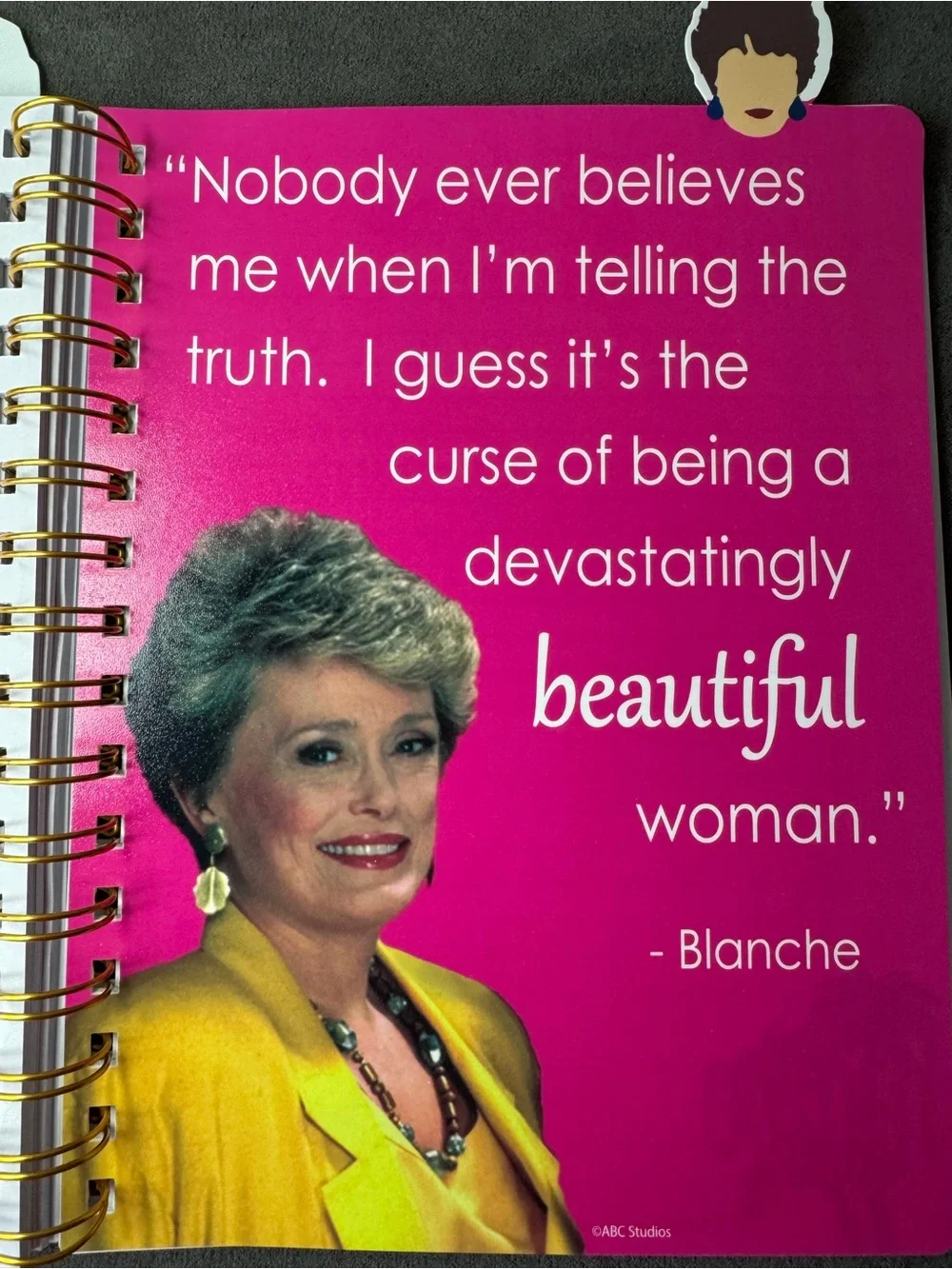 Golden Girls Spiral Notebook Journal Quotes Dorothy Blanche Sophia Rose 96 Pages